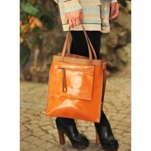 Marni x H&M Leather Foldable Tote Purse Bag w/ Detachable Pouch